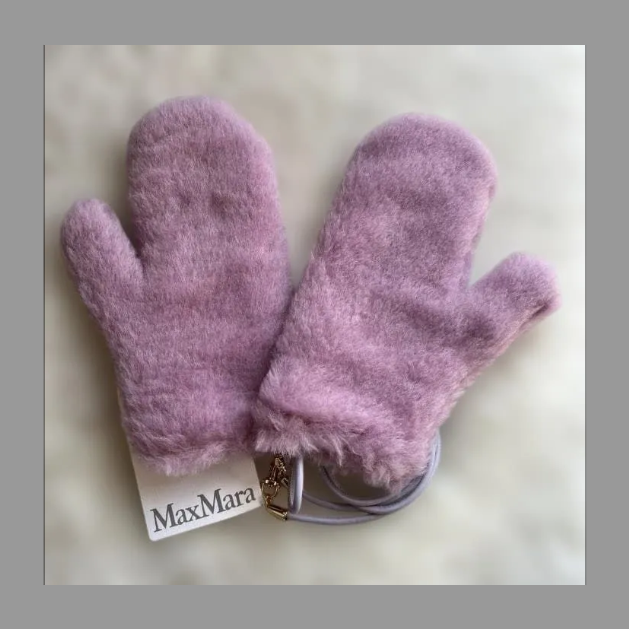 MaxMara マックスマーラ パープル ミトン ストラップ付 ML 2345660633 - OMBRATO