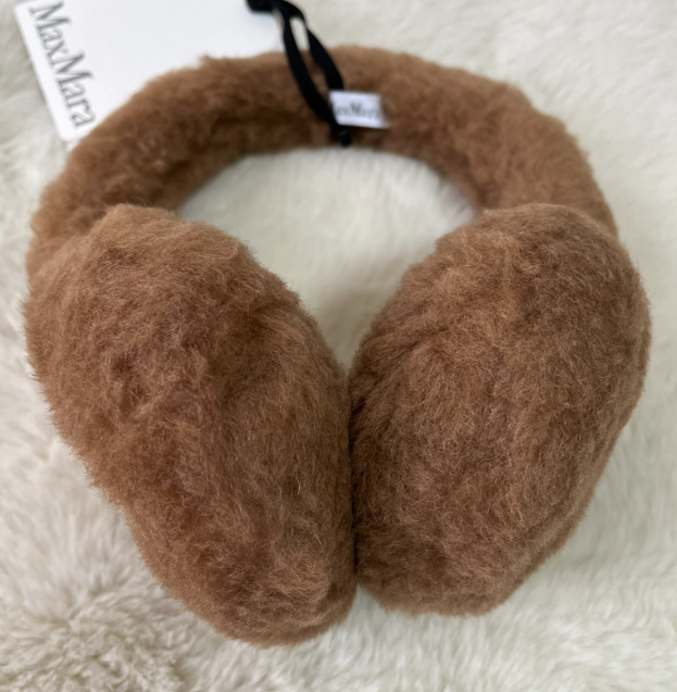 新品未使用 MAX MARA マックスマーラ Muffy ロゴ イヤーマフ キャメル 2524576082 600 001