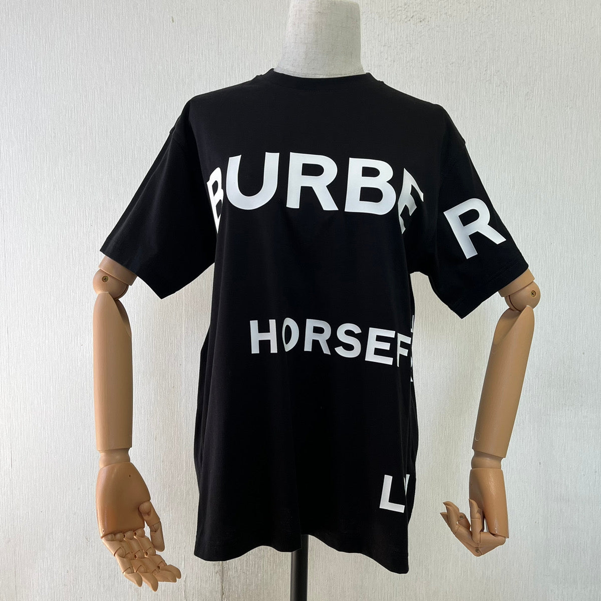 Burberry バーバリー コットン オーバーサイズ Tシャツ 黒