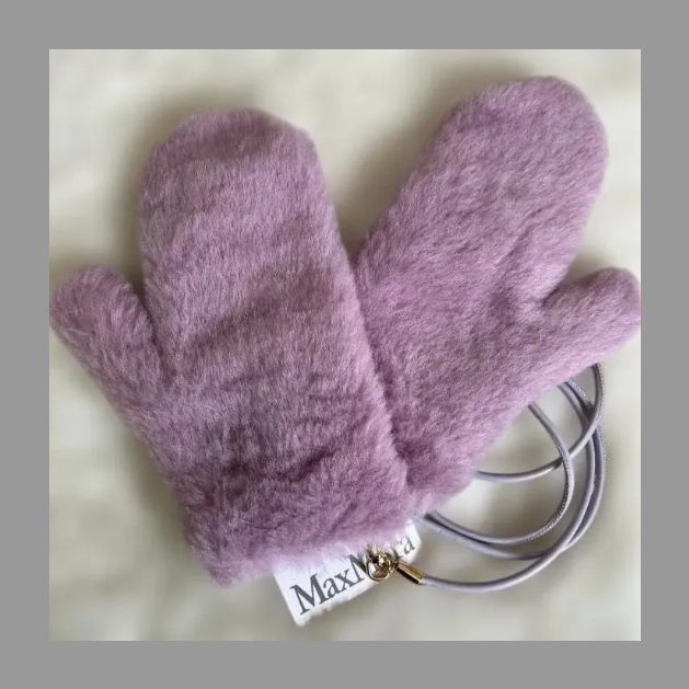 MaxMara マックスマーラ パープル ミトン ストラップ付 ML 2345660633 - OMBRATO