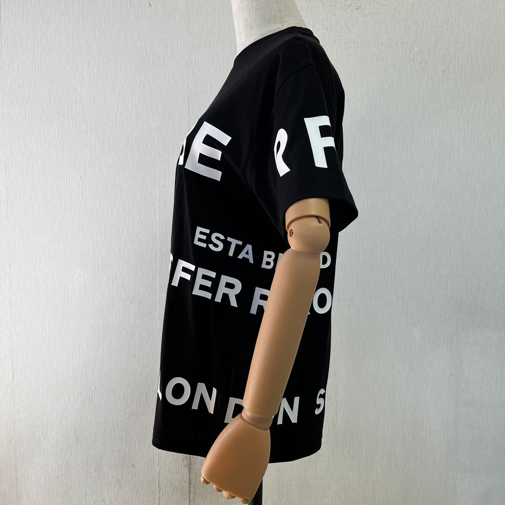 Burberry バーバリー コットン オーバーサイズ Tシャツ 黒