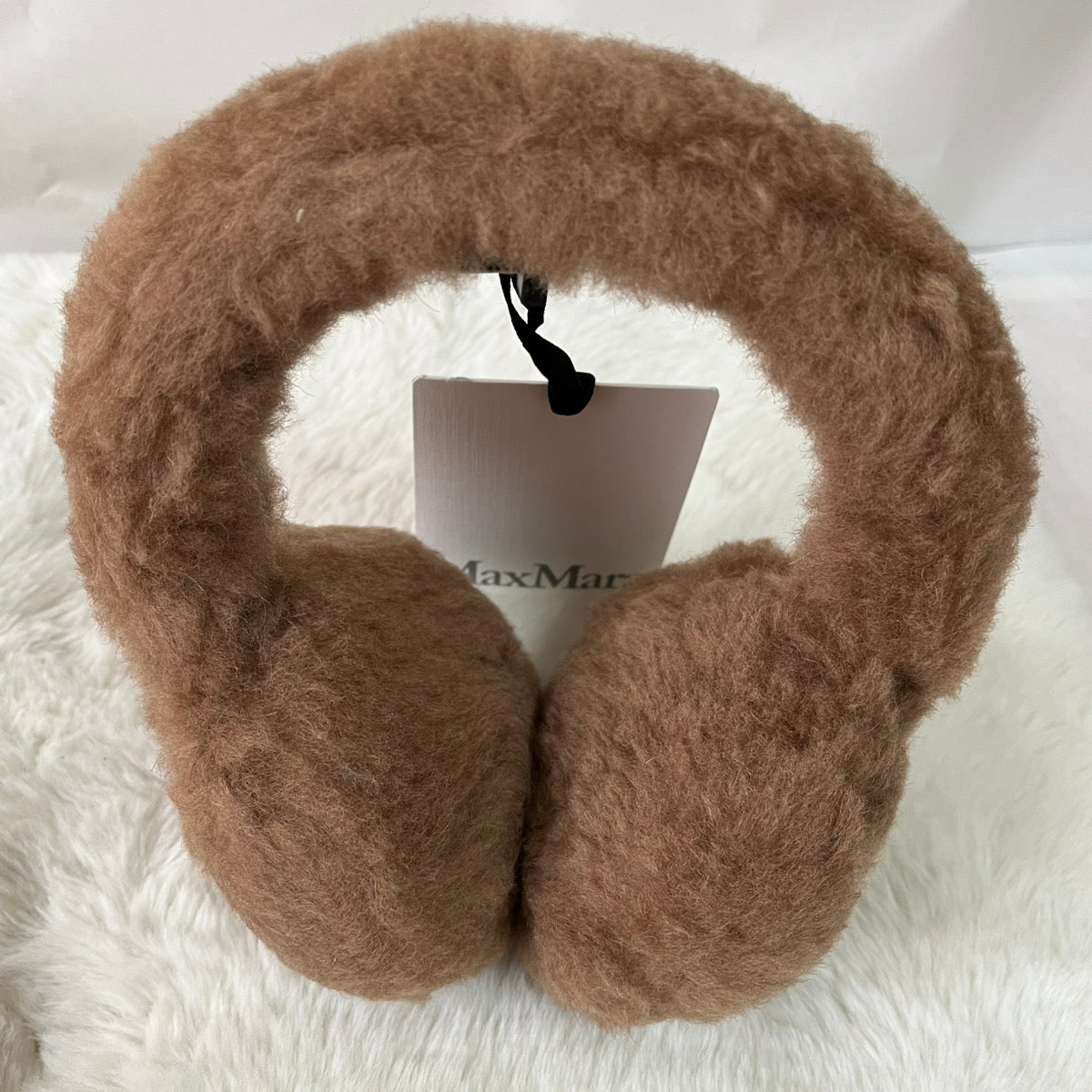 新品未使用 MAX MARA マックスマーラ Muffy ロゴ イヤーマフ キャメル 2524576082 600 001