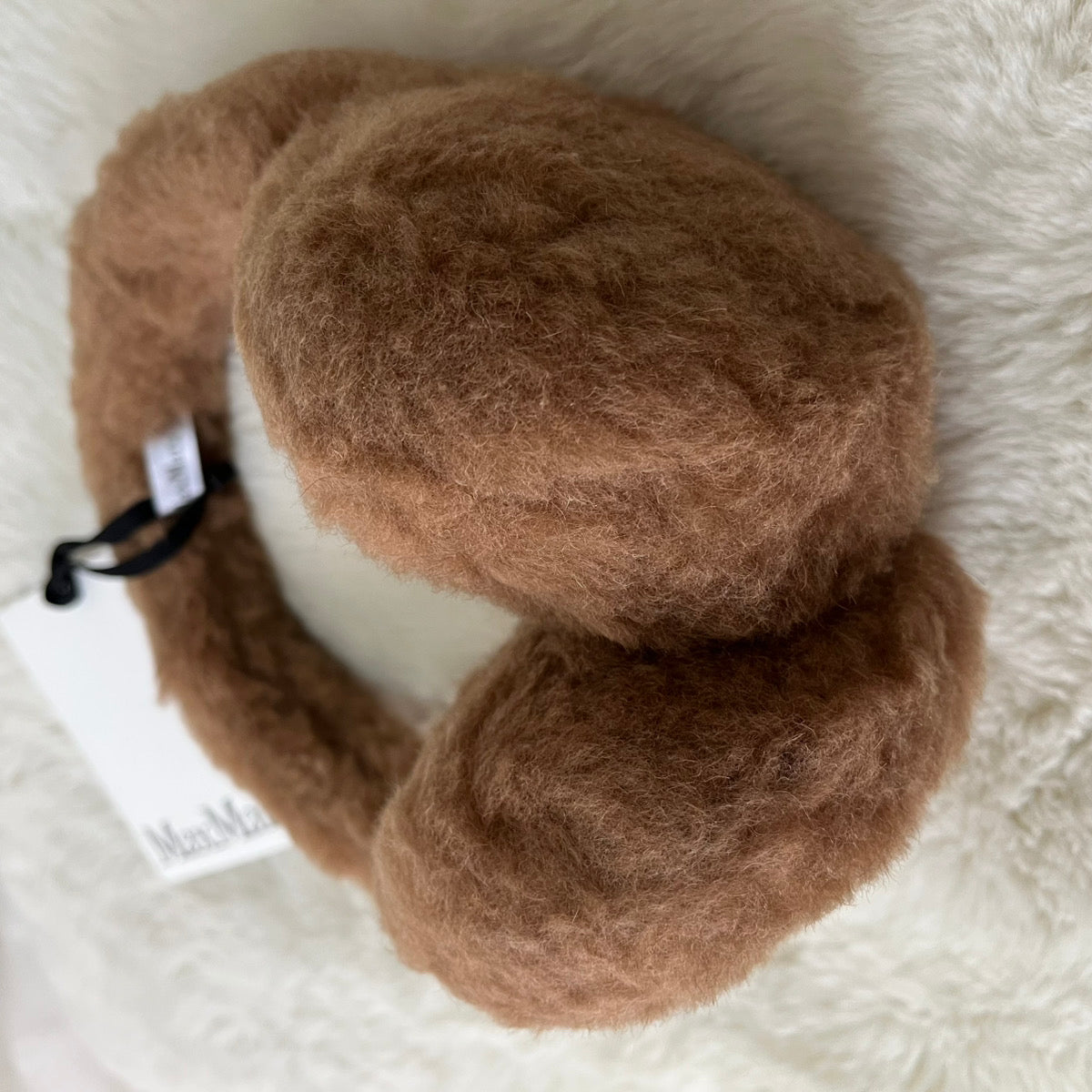 新品未使用 MAX MARA マックスマーラ Muffy ロゴ イヤーマフ キャメル 2524576082 600 001