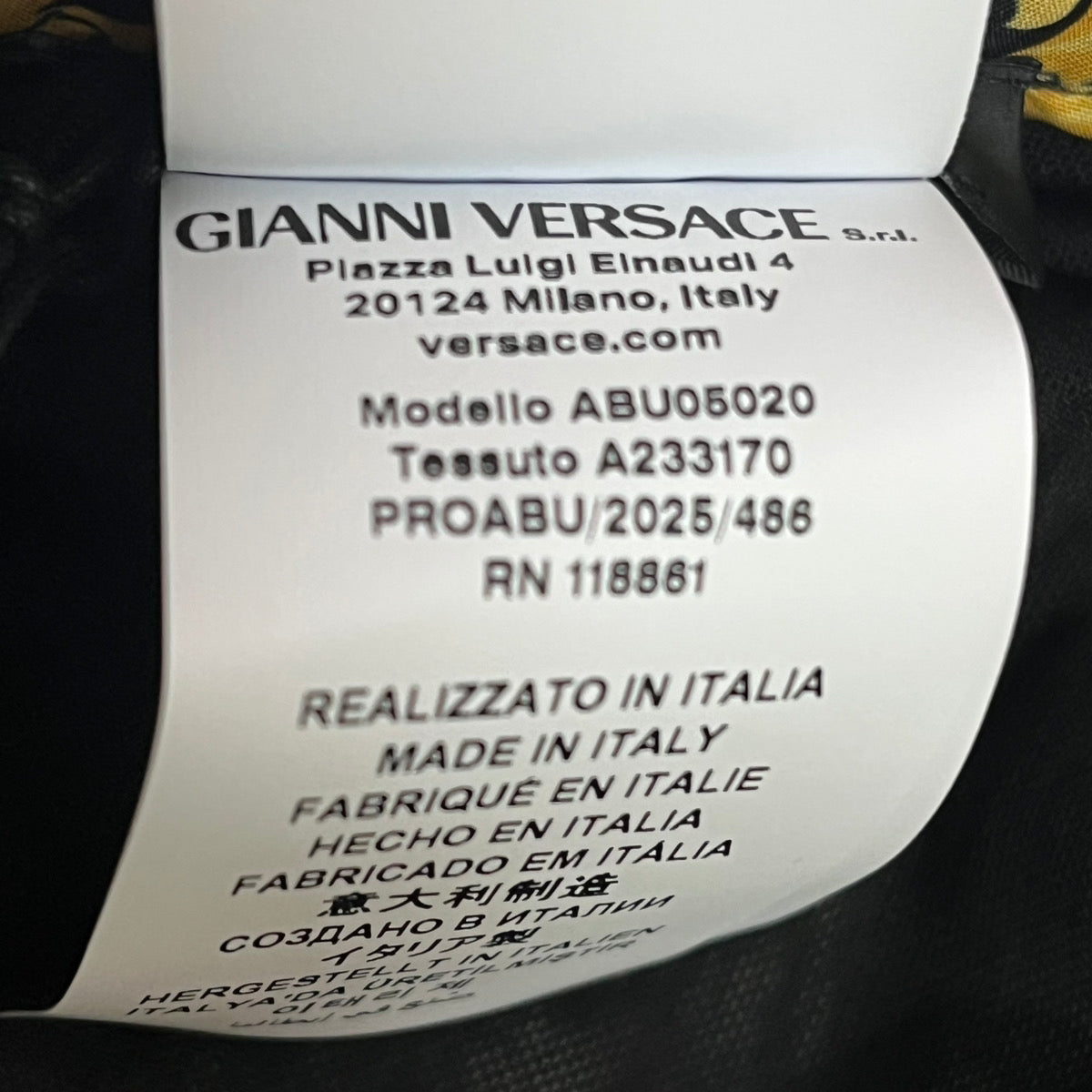 新品未使用 VERSACE(ヴェルサーチ) バロッコ スイムショーツ 水着 サイズL ABU05021A233170A7900