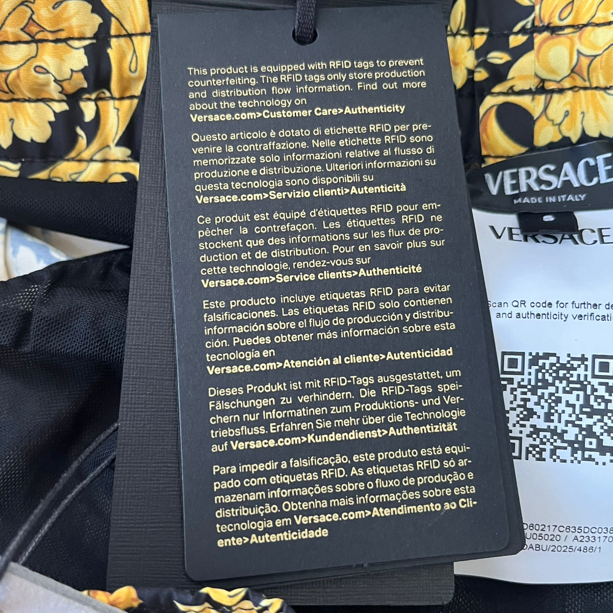 新品未使用 VERSACE(ヴェルサーチ) バロッコ スイムショーツ 水着 サイズL ABU05021A233170A7900