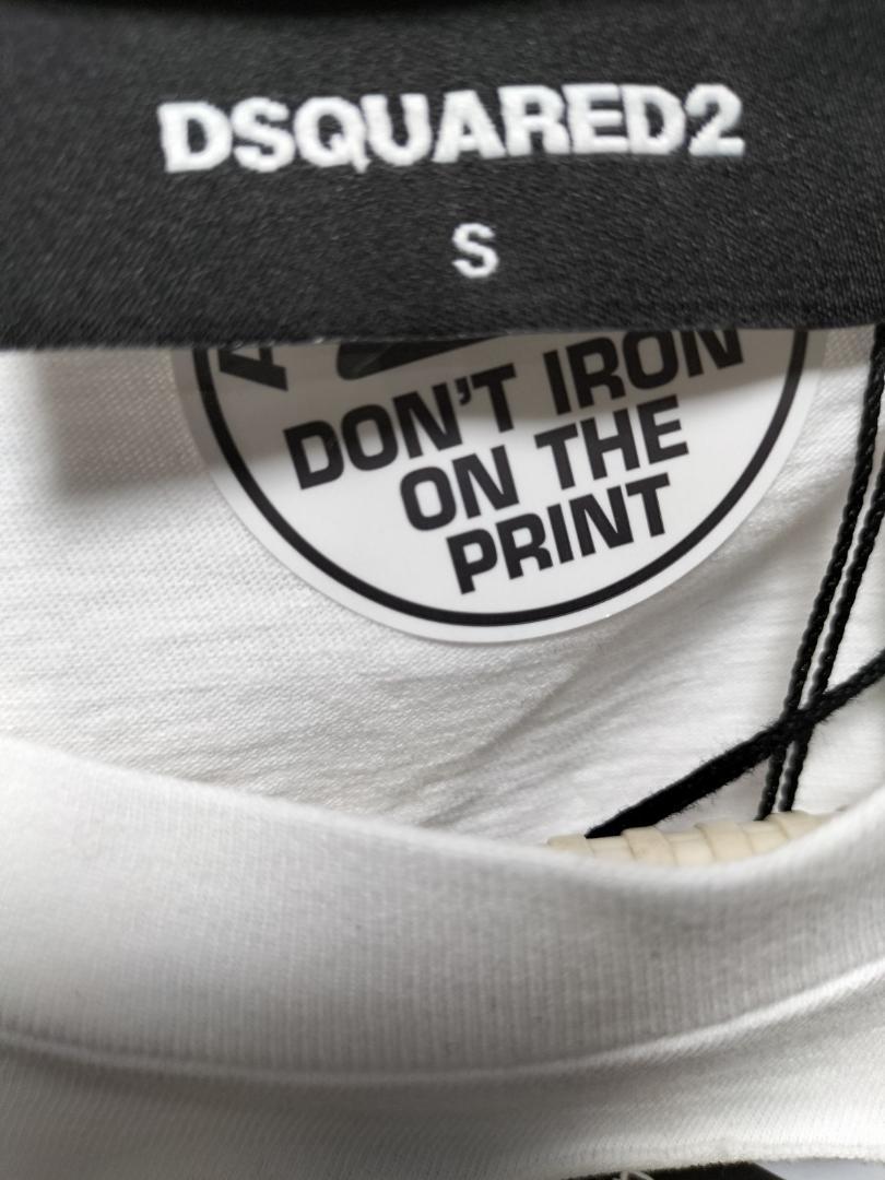 DSQUARED2★コットン ダメージ Tシャツ ホワイト