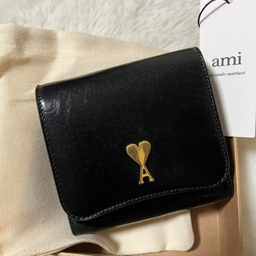 AMI PARIS（アミ パリス）パリ パリ レザー 二つ折り財布