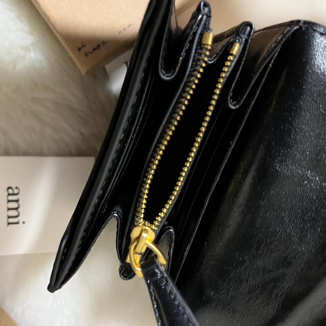 AMI PARIS（アミ パリス）パリ パリ レザー 二つ折り財布