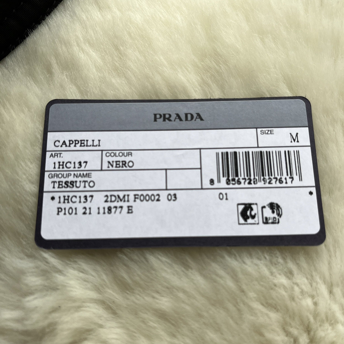 PRADA(プラダ) ロゴ バケットハット ブラック