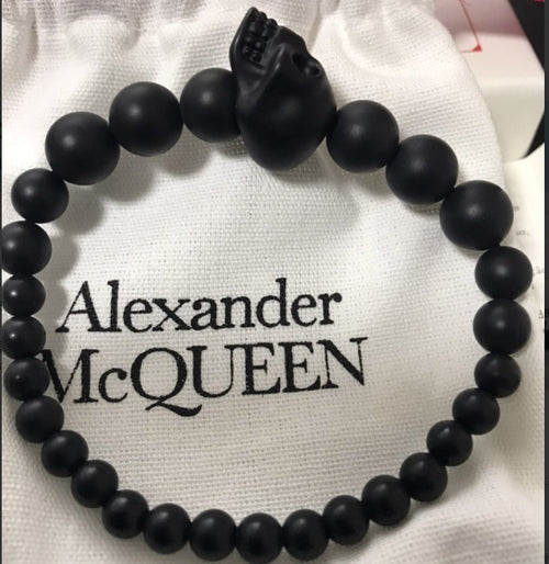 Alexander McQueen★マルチビーズ スカル ブレスレット